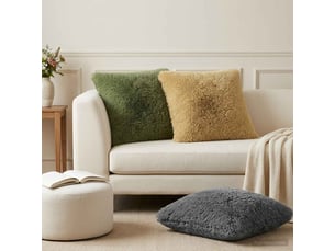 Lot de 2 coussins avec oreiller, coussins décoratifs heerlen gris clair fleece pv cf50450