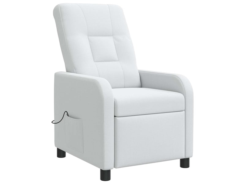 Vidaxl fauteuil de massage inclinable blanc tissu - Conforama E