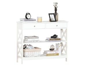 Console 2 tiroir(s)  coloris blanc <strong></strong> <strong></strong>