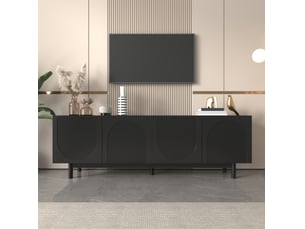 Meuble tv coloris noir 175 cm OKWISH