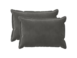 Lot de 2 coussins avec oreiller, coussins décoratifs houten gris foncé fløjl cf51055