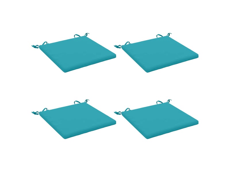  Lot de 4 coussins de siège, coussins d'assise soest 100 % polyester turquoise cf60590  - Conforama A