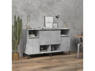 Buffets 2 pcs - bahut - meuble de rangement gris béton 60x35x70 cm bois d'ingénierie