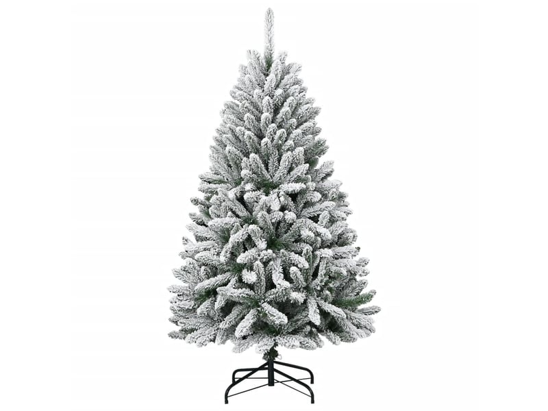  Sapin de noël - arbre de noël artificiel à charnières avec neige floquée 150 cm  - Conforama A