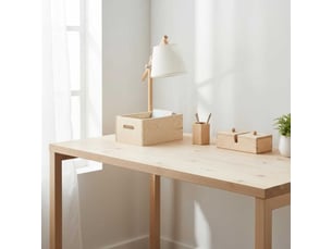 Caisse en bois brut de rangement 30 x 20 x 6 cm