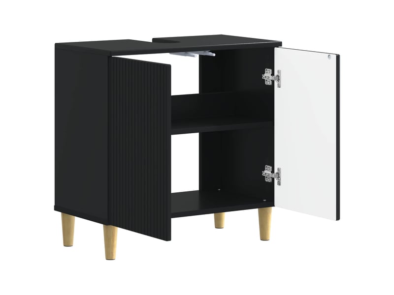 Meuble sous lavabo de salle de bain arnhem noir cf64824 - Conforama C