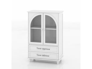 Buffet 2 porte(s)  2 tiroir(s)   - 71 cm coloris blanc 