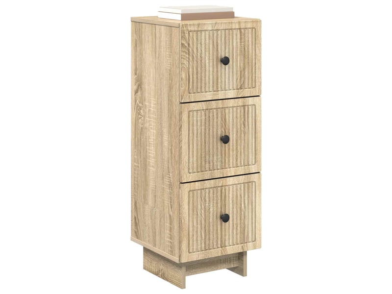  Armoire de rangement bureau, armoire à tiroirs chêne sonoma 33 x 34,5 x 90 cm shl3567  - Conforama C