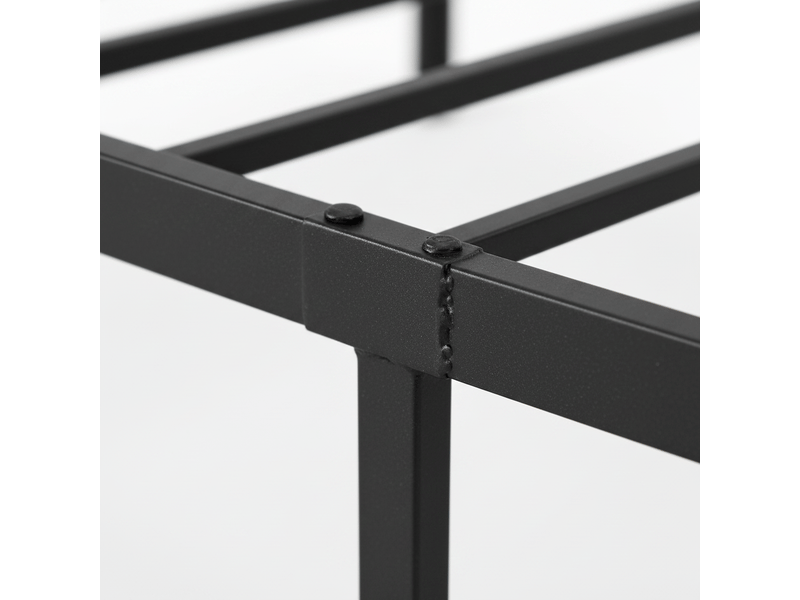 Lit eco noir 90x190cm  - Conforama D