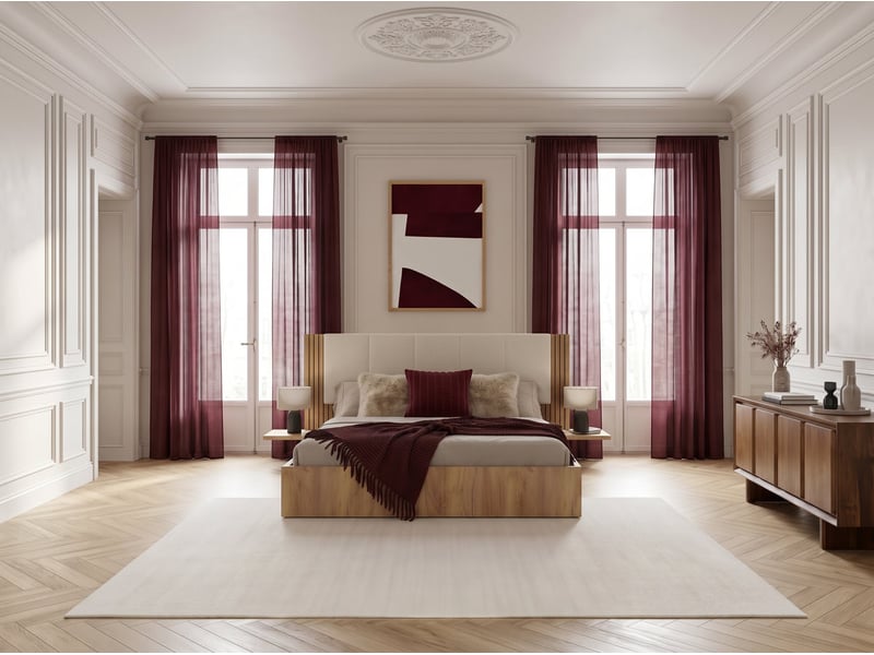  Bobochic lit coffre isya avec chevets intégrés beige 140x190 ISYA - Conforama B