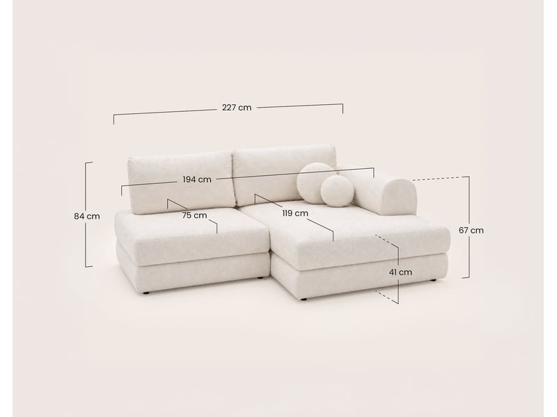  April - canapé d'angle droit 4 places convertible avec coffre en velours texturé - best mobilier - terracotta APRIL - Conforama C