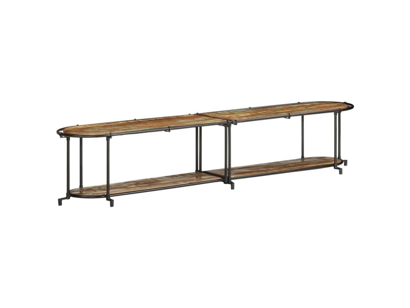  Meuble tv - banc tv - meuble de rangement 200x42x40 cm bois massif de récupération  - Conforama C