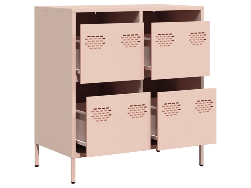  Buffet - bahut - meuble de rangement rose 68x39x73,5 cm acier laminé à froid  - Conforama D
