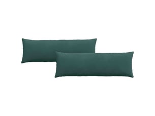 Lot de 2 coussins de canapé, coussins décoratifs vert foncé 120 x 40 cm cf59178