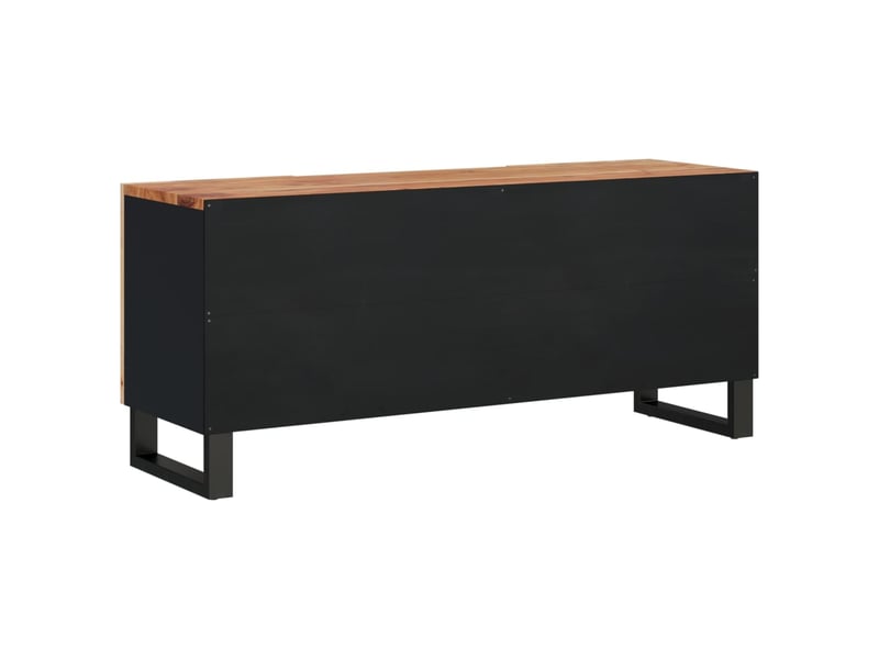  Meuble tv - banc tv - meuble de rangement 105x33,5x46 cm bois d'acacia solide et d'ingénierie  - Conforama E