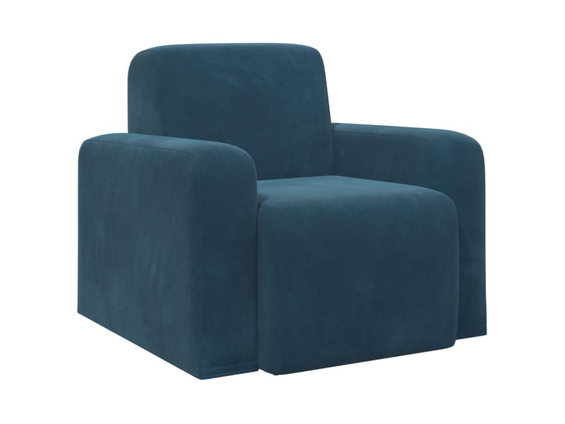  Vidaxl fauteuil bleu velours  - Conforama A