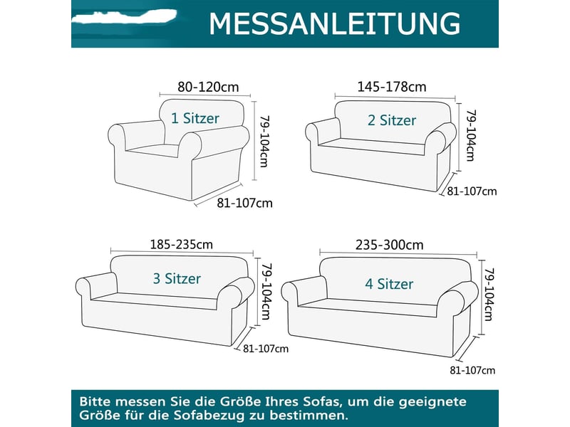  Housse de canapé extensible 2 places super douce pour le salon  - Conforama B