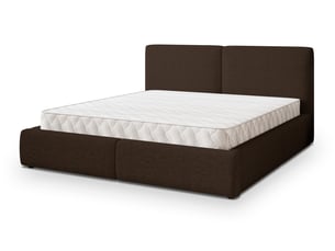 Lit coffre 200x200 cm MASSENO coloris marron