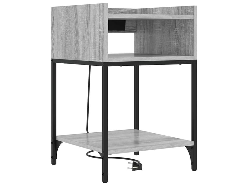 Table de chevet - cabinet de chevet - table de nuit 2 pièces gris sonoma 40 x 40 x 61 cm - Conforama D