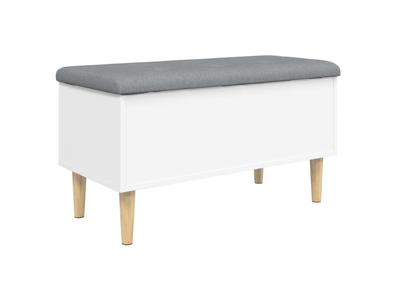  Banc chambre, banc de rangement blanc 82x42x46 cm bois d'ingénierie  - Conforama A