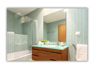 Miroir  de salle de bain coloris argenté <strong>NO NAMEÂ </strong>  <strong></strong> - 35 cm x 30 cm