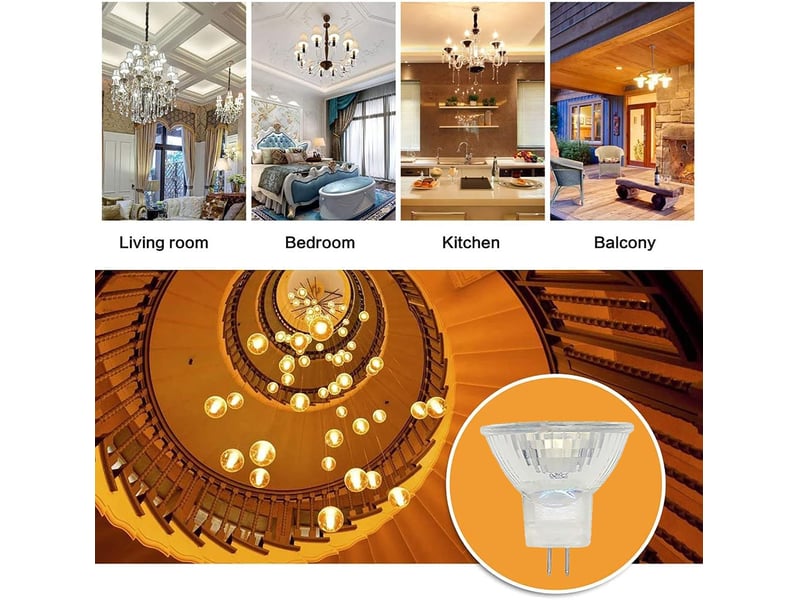  10 ampoules mr11 gu4 4w 6000k 12v 500lm  - Conforama E