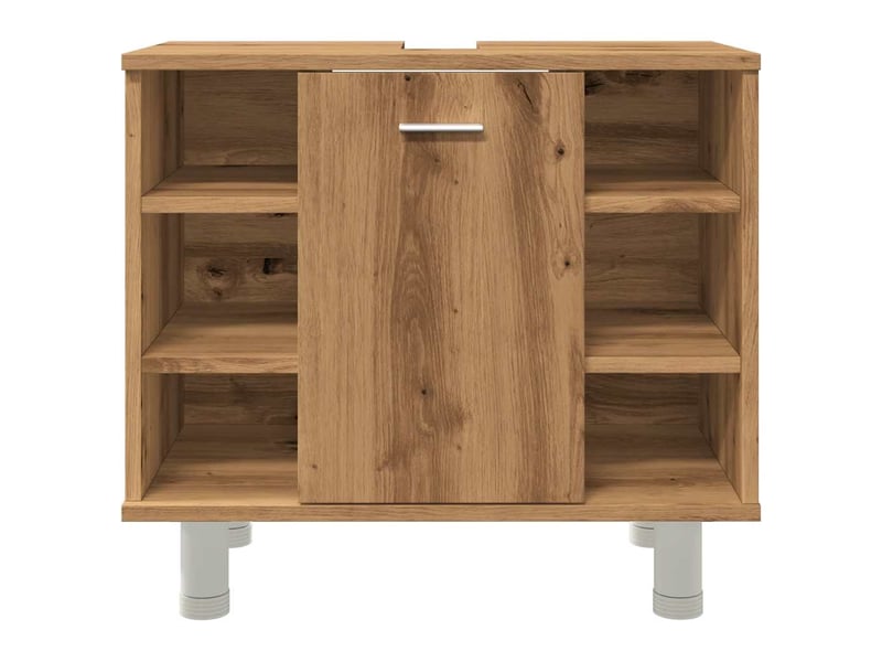  Armoire de salle de bain, meuble de rangement chêne artisanal 60x32x53.5 cm  - Conforama E