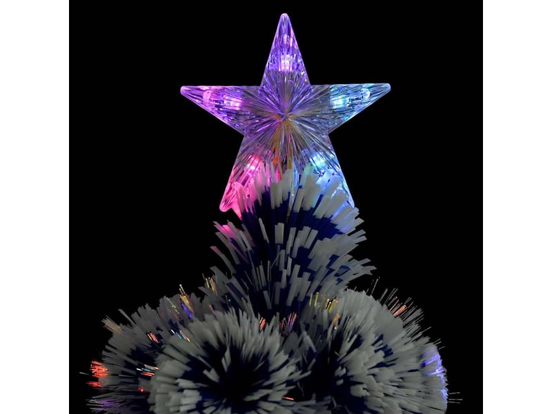  Sapin de noël, arbre de noël artificiel pré-éclairé blanc et bleu fibre optique shl9556  - Conforama D
