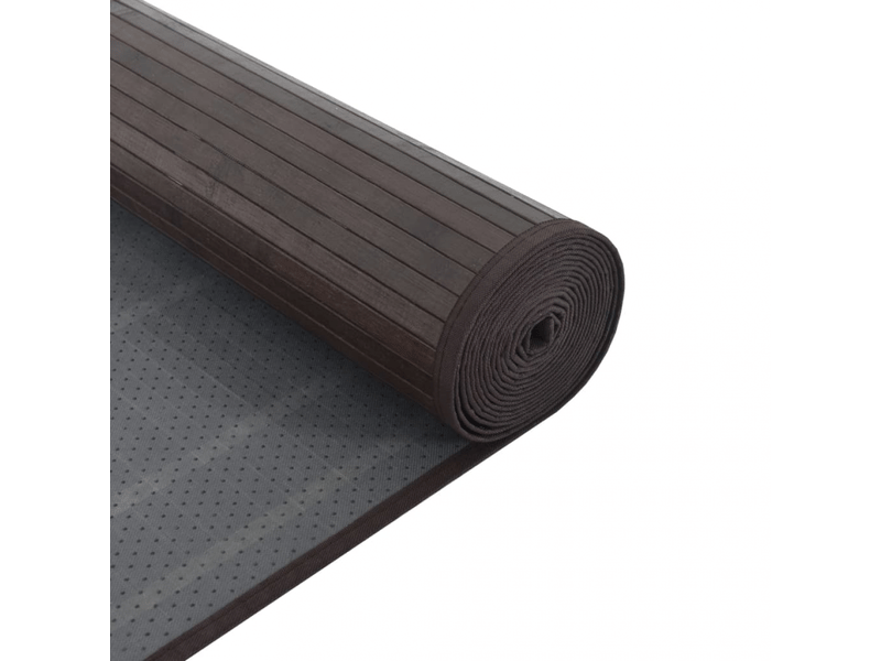  Tapis carré marron foncé 100x100 cm bambou - comfortxl 376941 - Conforama E