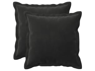 Lot de 2 coussins avec oreiller, coussins décoratifs houten noir fløjl cf51080