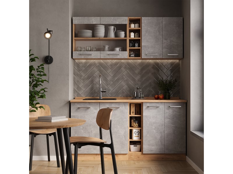  Vicco meuble sous pente, chêne de force doré, 80cm avec 4 compartiments  - Conforama C