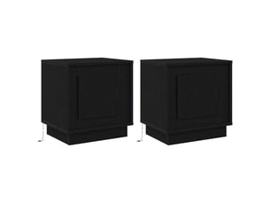 Table de chevet - cabinet de chevet - table de nuit 2 pc noir 44 x 34,5 x 45 cm bois d'ingénierie