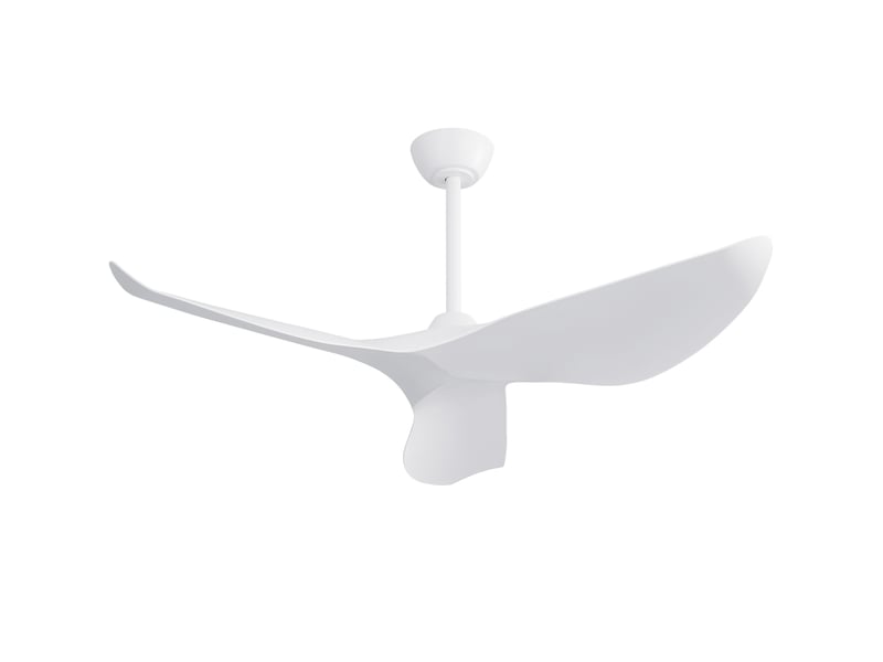  Ventilateur de plafond 96,5 cm blanc mat avec moteur dc réversible et télécommande  - Conforama A