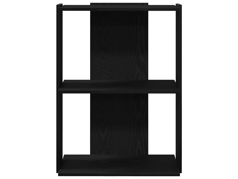 Bibliothèque à 3 niveaux, armoire à livres noir 60x30x80 cm bois d'ingénierie - Conforama D