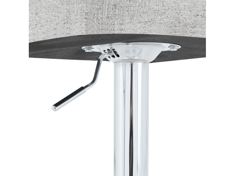  Tabouret de bar lot de 2 pivotant et réglable en hauteur avec accoudoirs, en tissu gris clair  - Conforama E