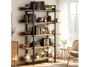 Bibliotheque coloris  bicolore 5 étagère(s) TCQPZ  - 105 cm x 180 cm