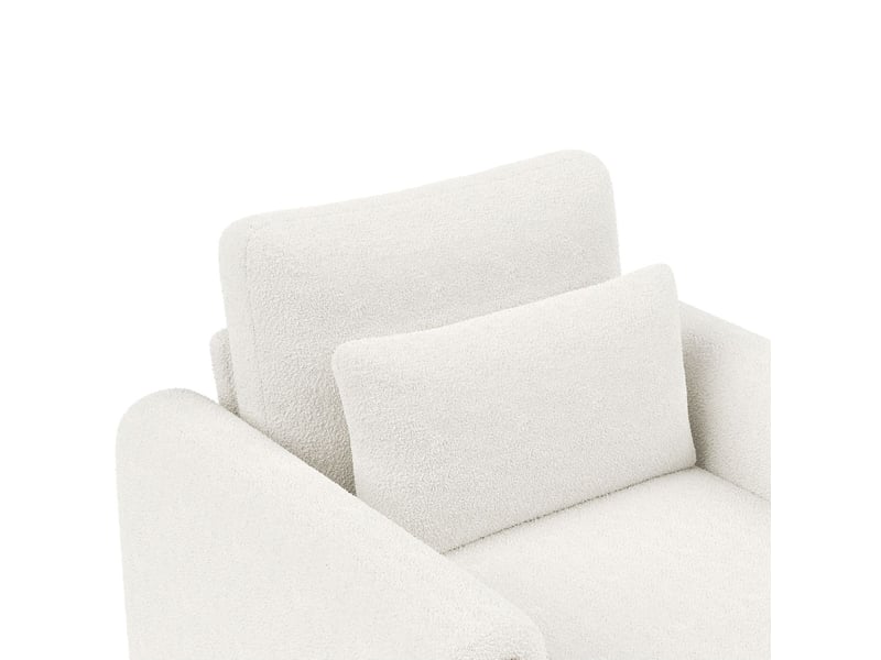 Fauteuil siège au rembourrage moelleux accoudoirs coussin épais fonction relax assise agréable coloris blanc - Conforama D