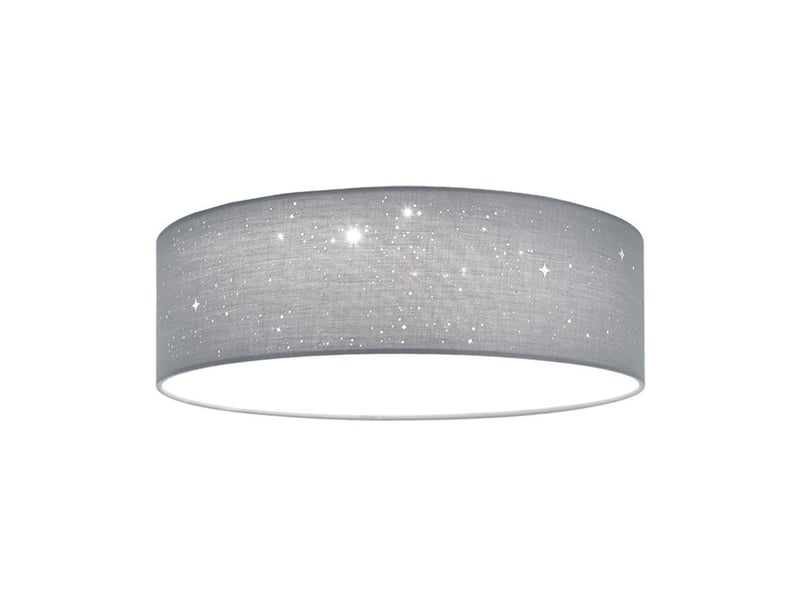  Plafonnier ciel étoilé rond ø 30cm abat-jour tissu 40 watt lampe  - Conforama A