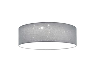 Plafonnier ciel étoilé rond ø 30cm abat-jour tissu 40 watt lampe