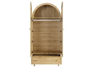 Armoire 2 porte(s) battante 1 tiroir(s) HAVRYA coloris bois clair largeur 50 cm