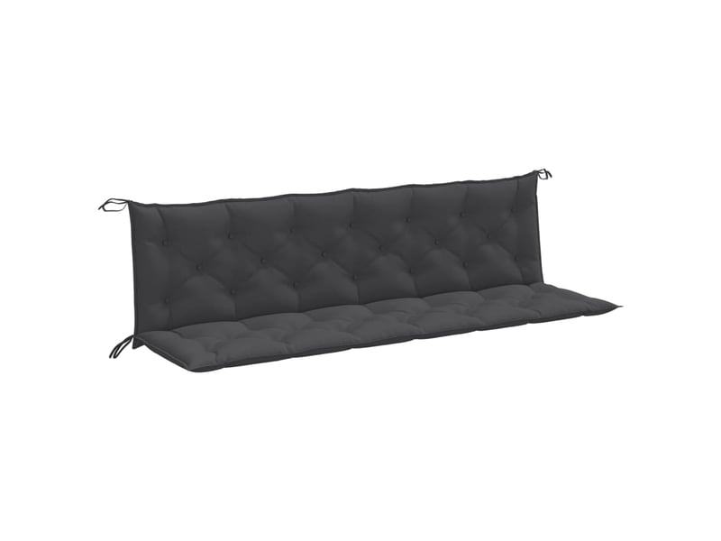  Lot de 2 coussins de banc de jardin, coussins d'assise anthracite mélangé tissu cf58621  - Conforama A