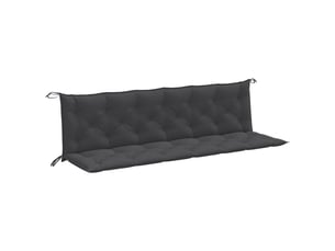 Lot de 2 coussins de banc de jardin, coussins d'assise anthracite mélangé tissu cf58621