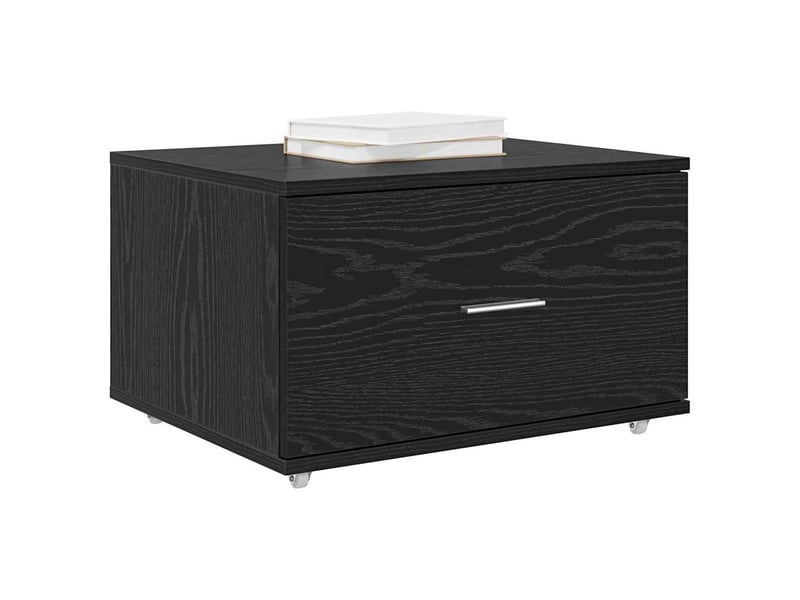  Armoire de rangement bureau, armoire à tiroirs 55 x 45 x 31 cm chêne noir  - Conforama C