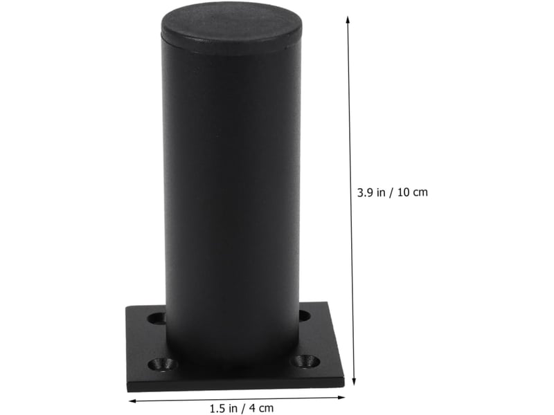  4pièces support réglables pour meubles armoire alliage aluminium de tables pour canapés et tables basses noir  - Conforama D