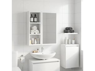 Armoire murale de salle de bain, cabinet de salle de bain blanc 20 x 10 x 50 cm cf65181