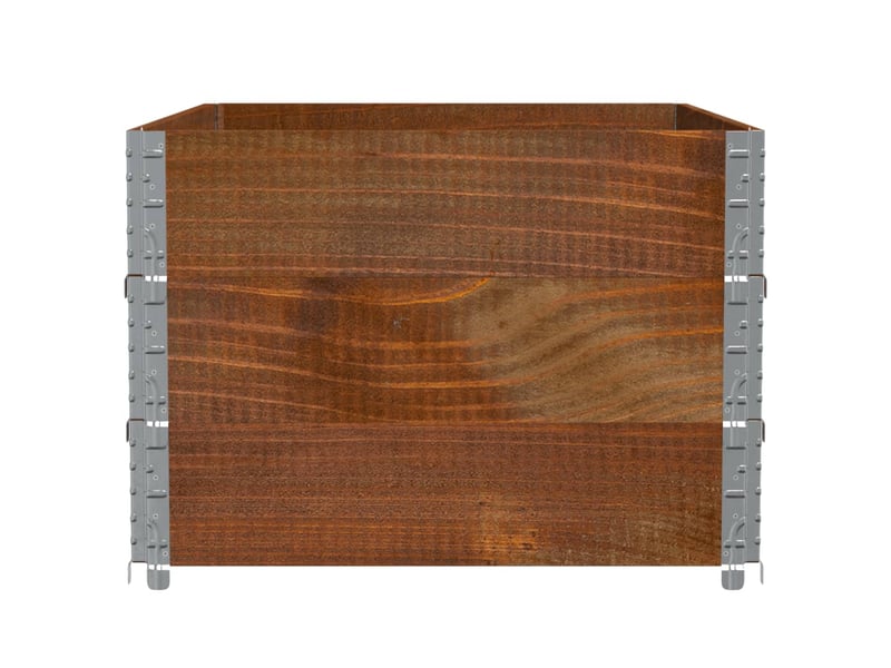  Jardinière - bac à fleurs marron 120x80 cm bois massif de pin  - Conforama D