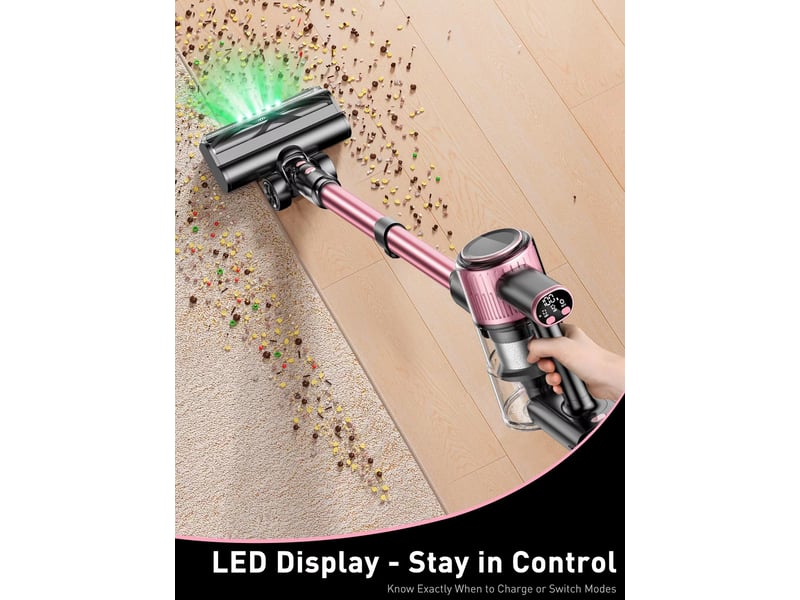  Aspirateur balai sans fil 10 en 1, 500 w et 40 kpa, jusqu’à 45 min d’autonomie, pour sols durs, tapis et animaux  - Conforama C