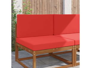 Coussin de canapé d'extérieur, coussin de chaise polyester rouge 80 x 80 cm cf54155