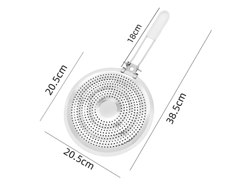 Ensemble de diffuseurs de chaleur pour cuisinière à gaz 2 pièces - acier inoxydable - 20,5 cm - manique pliable en acier inoxydable - Conforama B