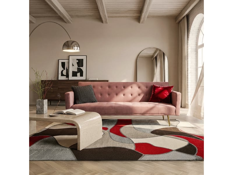Tapis moderne salon anallergique frisé milano prestige ter007  - Conforama B